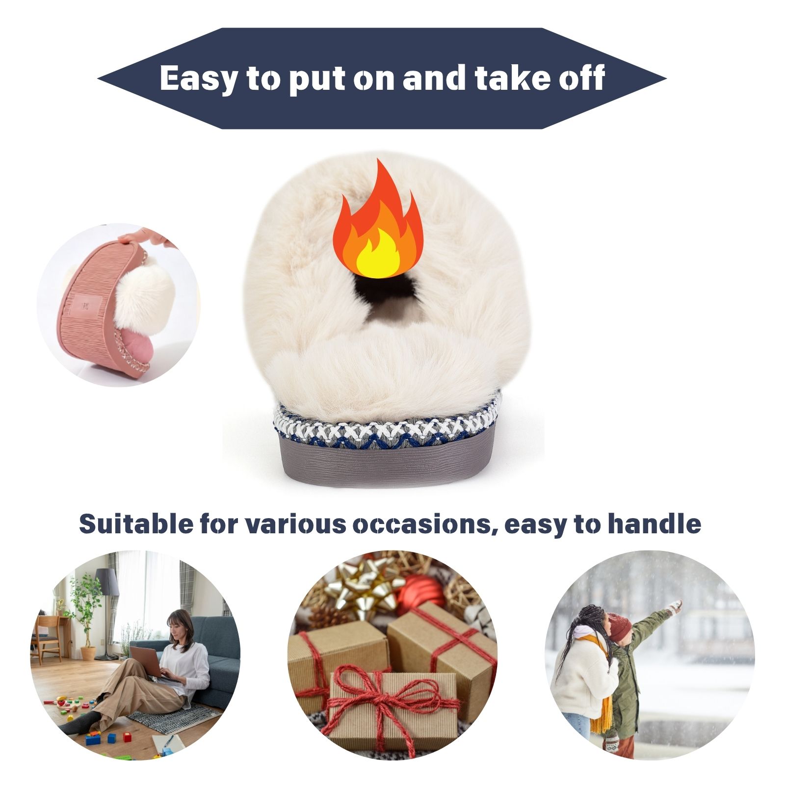 Women's Fuzzy Memory Foam Slippers Ultra Plush Warmth