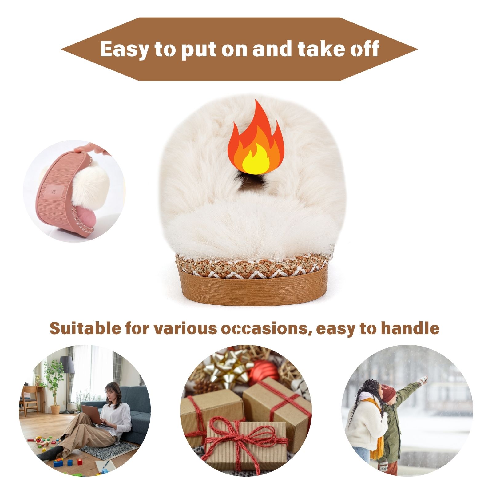 Women's Fuzzy Memory Foam Slippers Ultra Plush Warmth