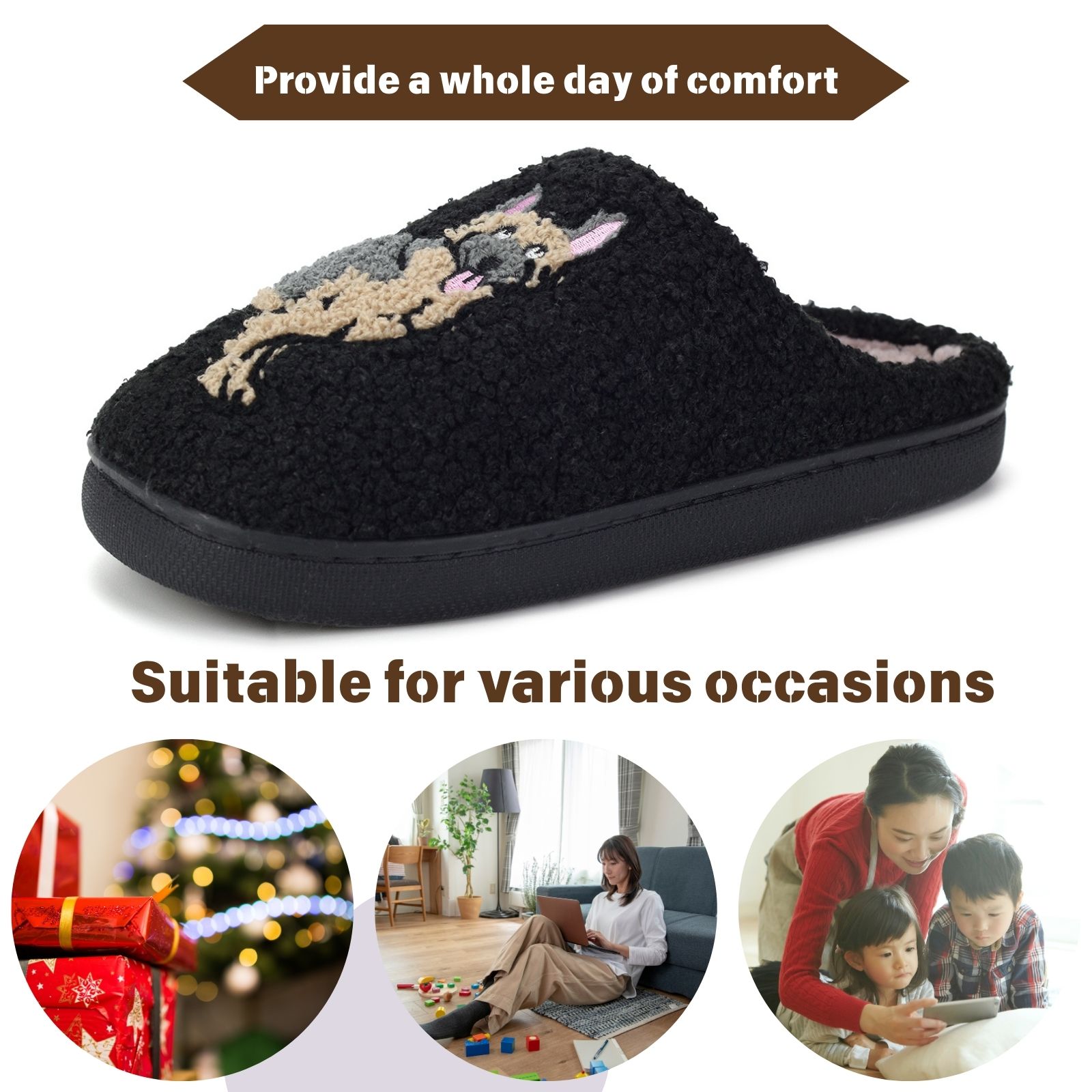 Cute Animal Puppy Butterfly Dogs Slippers