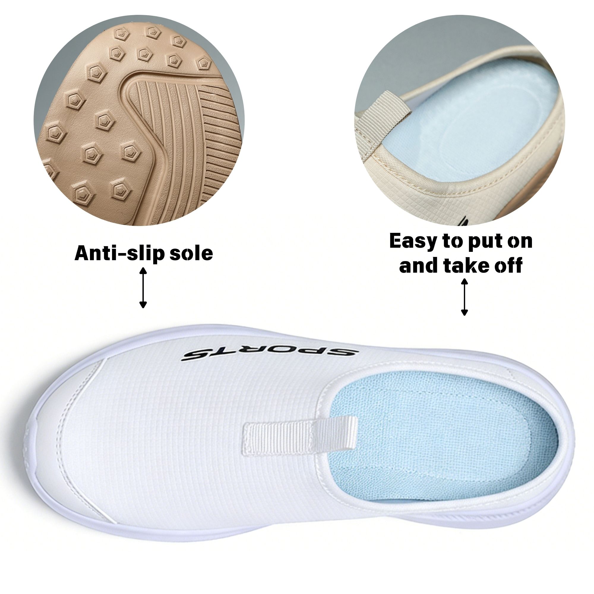 BERANMEY Men’s Slip-On Mules Loafers Lightweight Casual Shoes