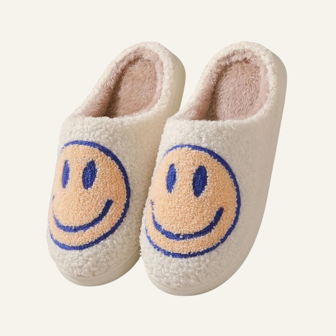 Soft Plush Comfy Cute Smile Face Slippers