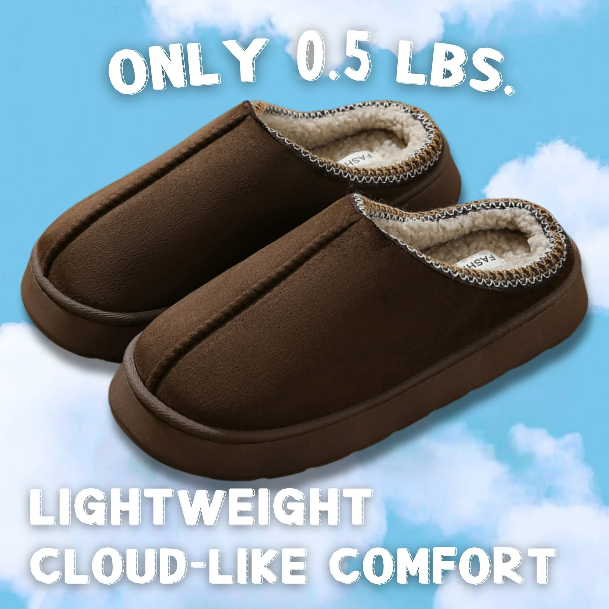 Cozy Platform Fuzzy Slippers Short Ankle