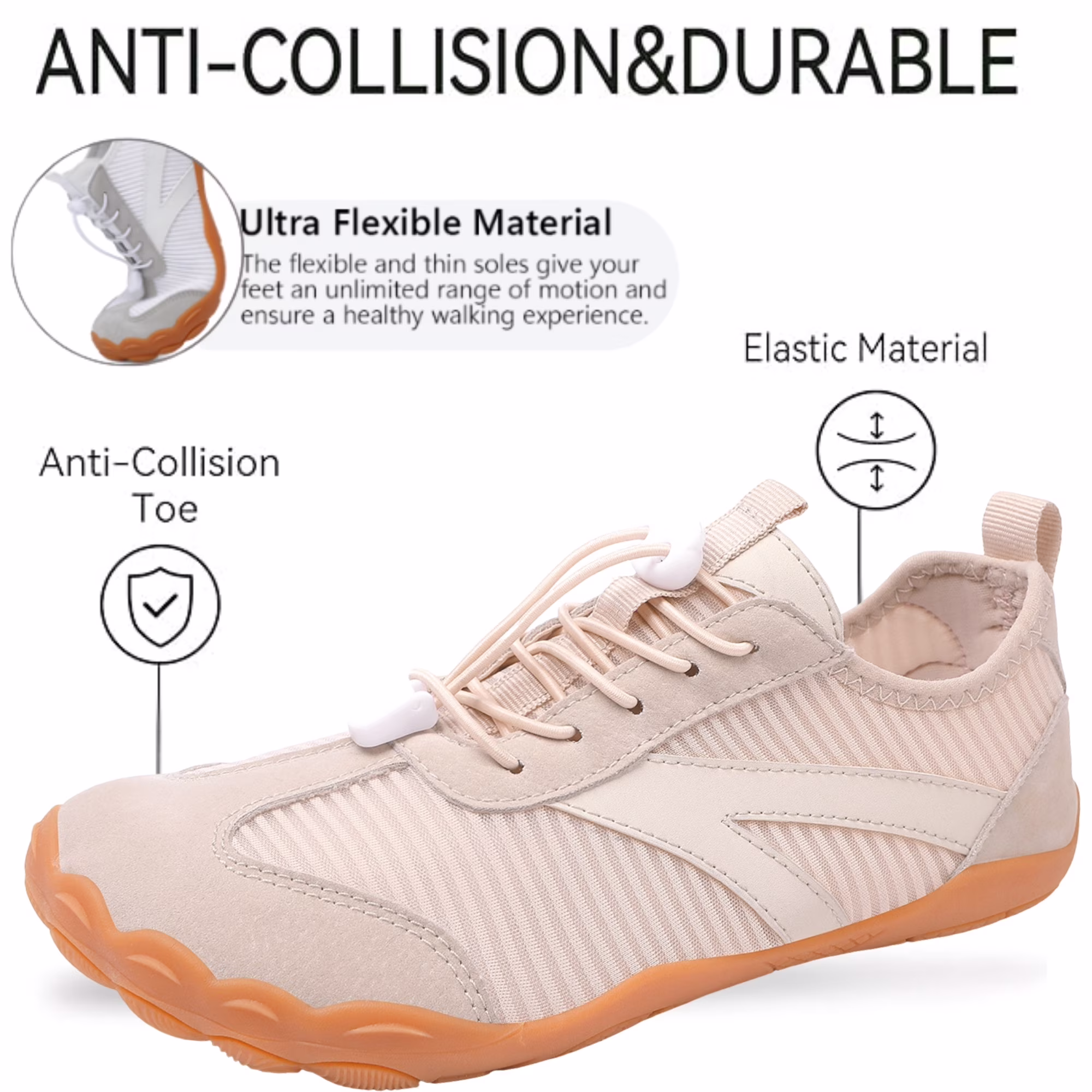 Quick-Dry Breathable Barefoot Water Shoes for Women Mens 
