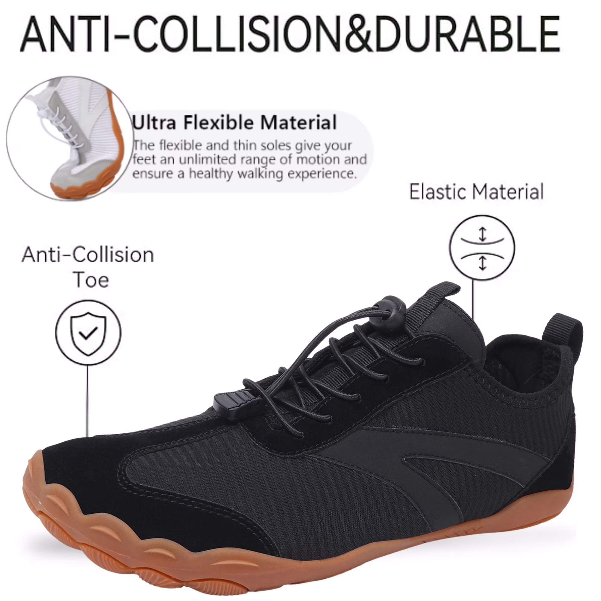 Quick-Dry Breathable Barefoot Water Shoes for Women Mens 