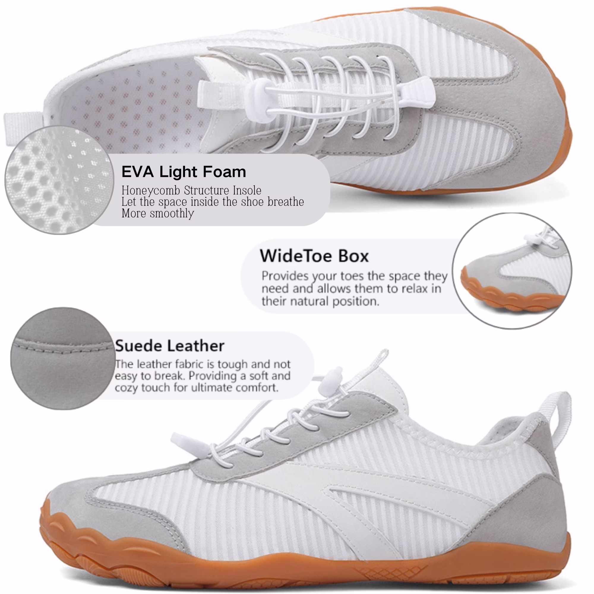Quick-Dry Breathable Barefoot Water Shoes for Women Mens 