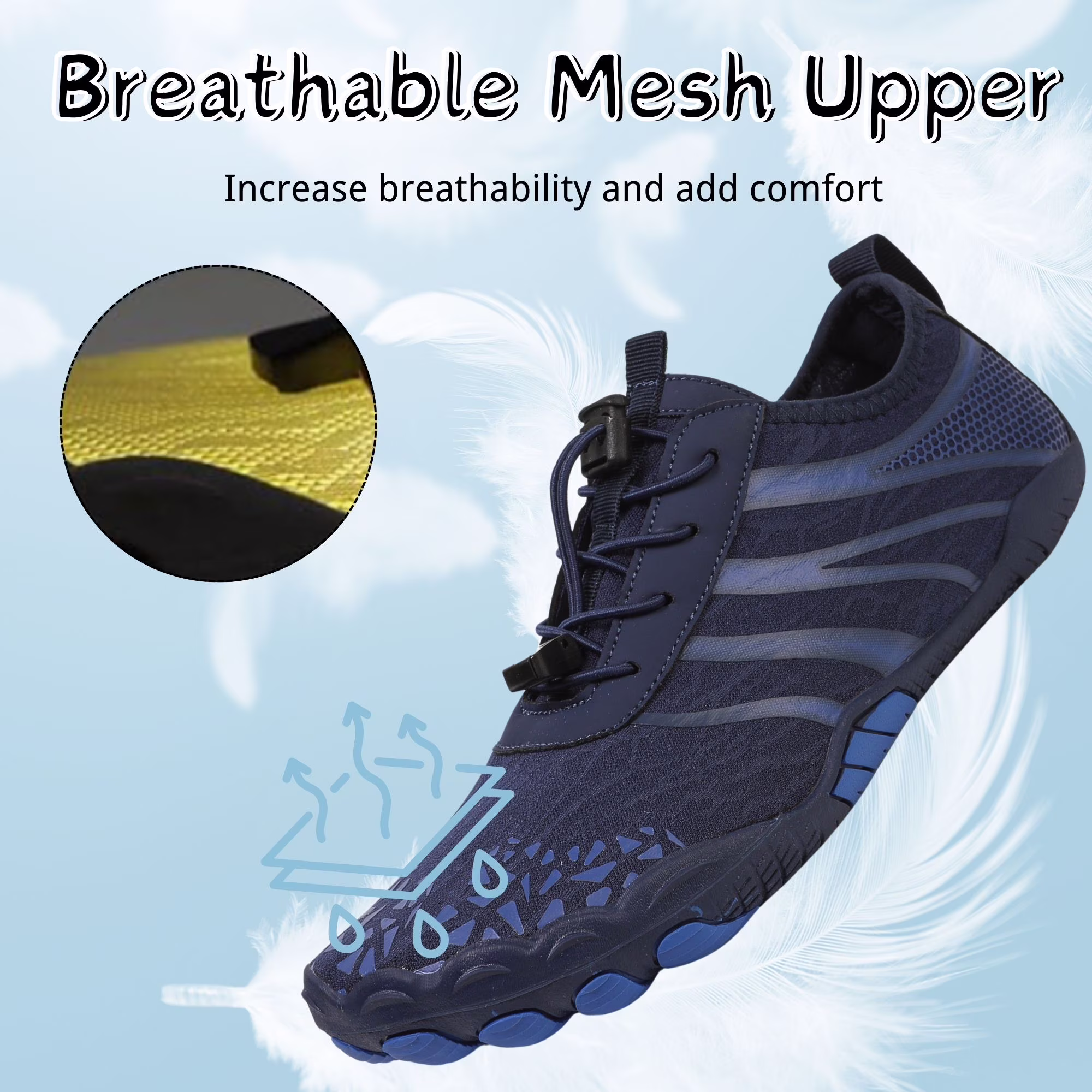 Women's Lightweight Sport Barefoot Shoes for Swim Beach