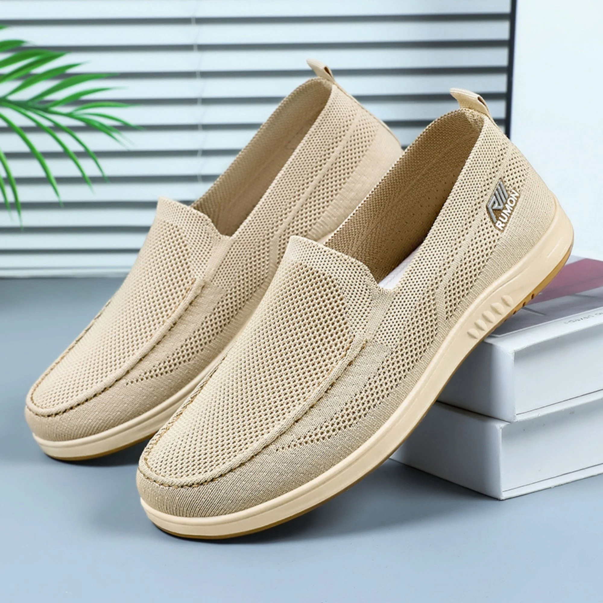 BERANMEY Mens Mesh Casual Sneakers Shoes Lightweight Slip on 