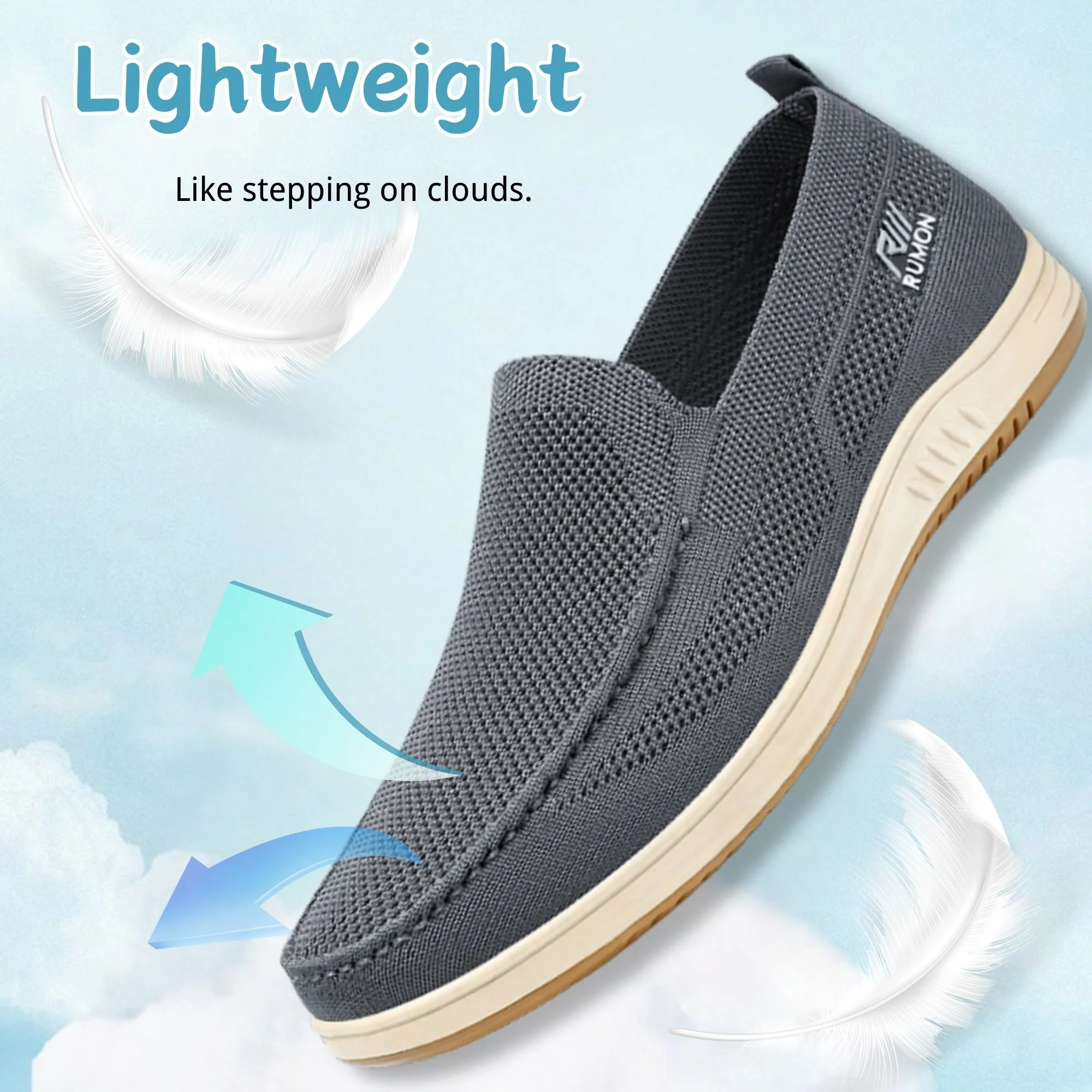 BERANMEY Mens Mesh Casual Sneakers Shoes Lightweight Slip on 