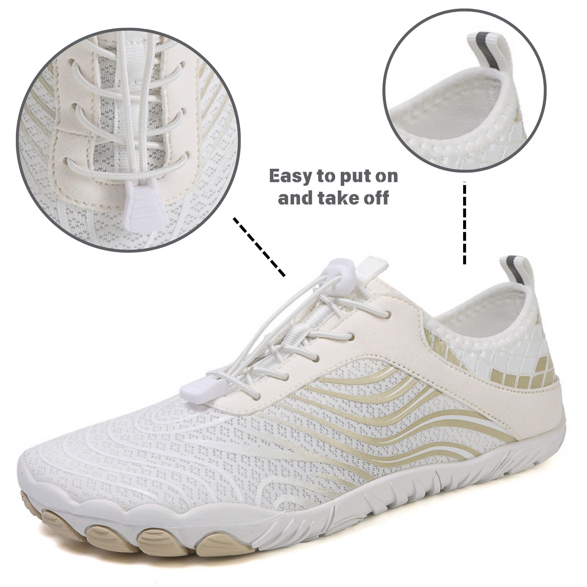 Skin-Feel Wide Toe Box Quick Dry Barefoot Socks for Women Men