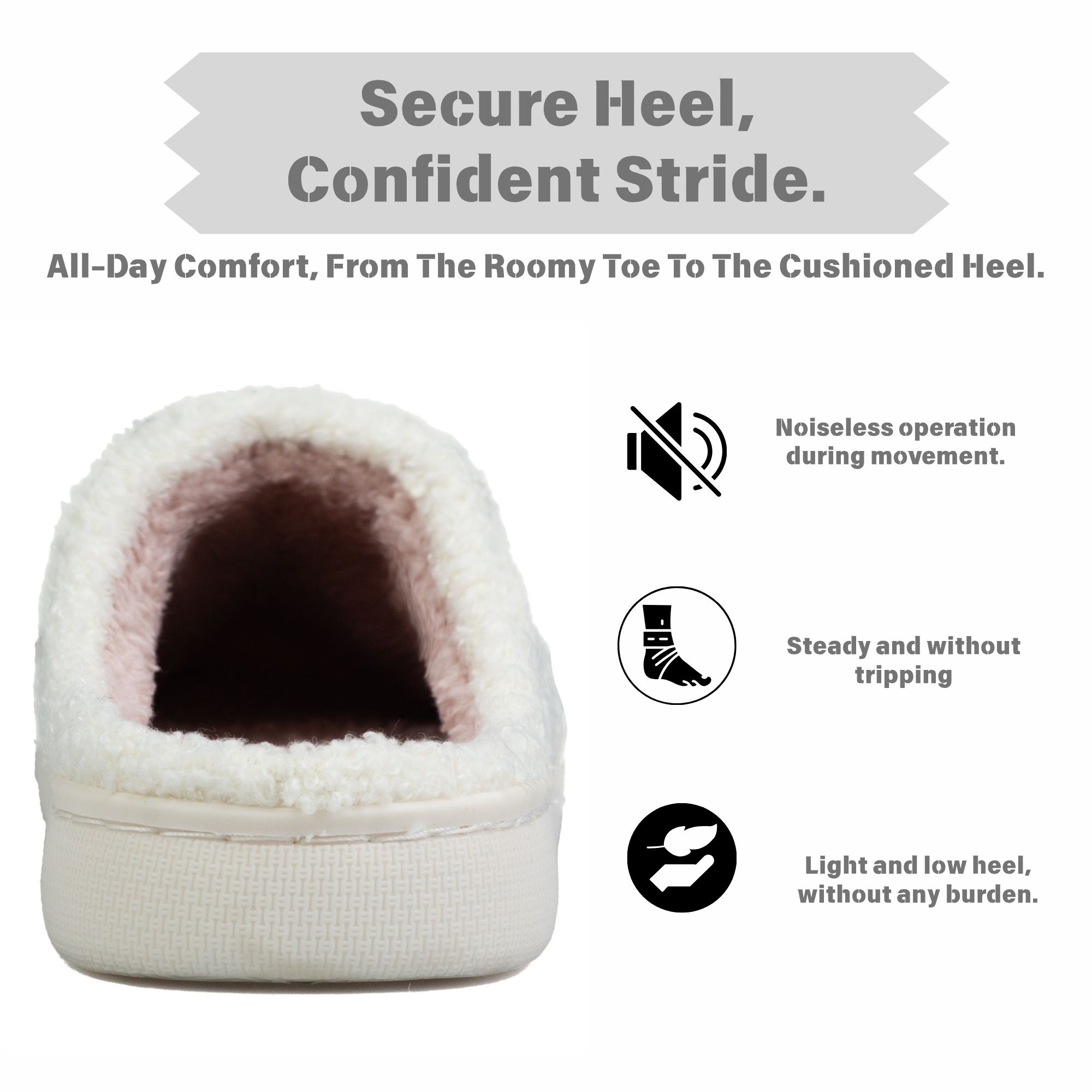 Fluffy House Slippers for Women and Men Non-slip Fuzzy Flat Slides