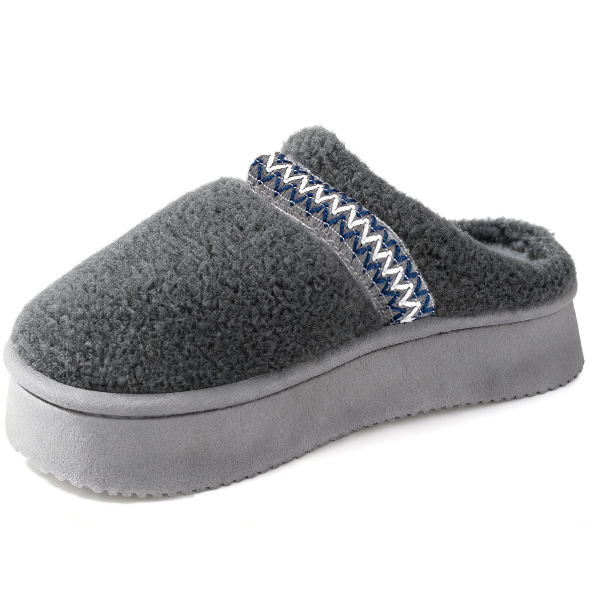 Women's Platform Slippers with Polar Fleece
