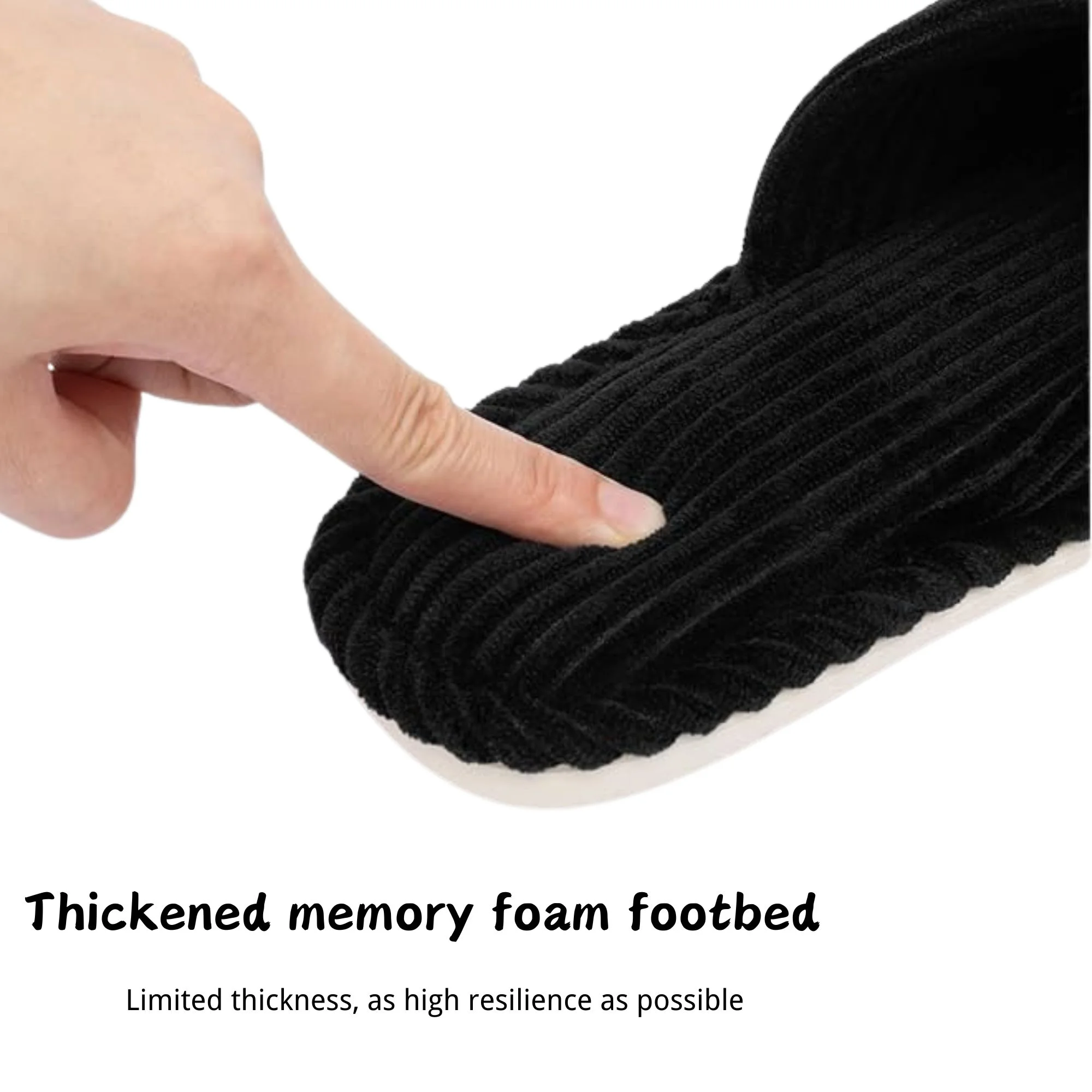 Memory Foam House Bedroom Shoes Corduroy Bow Crossbands 
