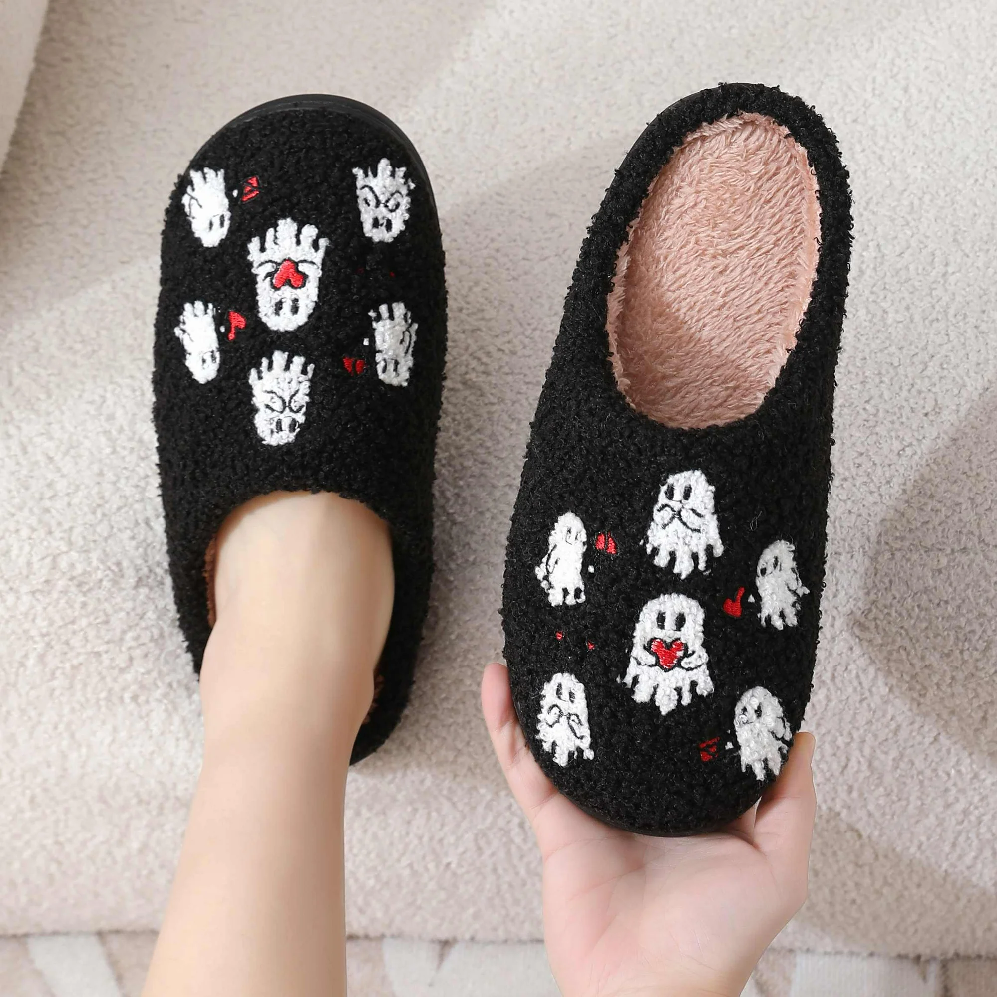 Cute Halloween Slippers for Women Perfect Soft Plush Comfy