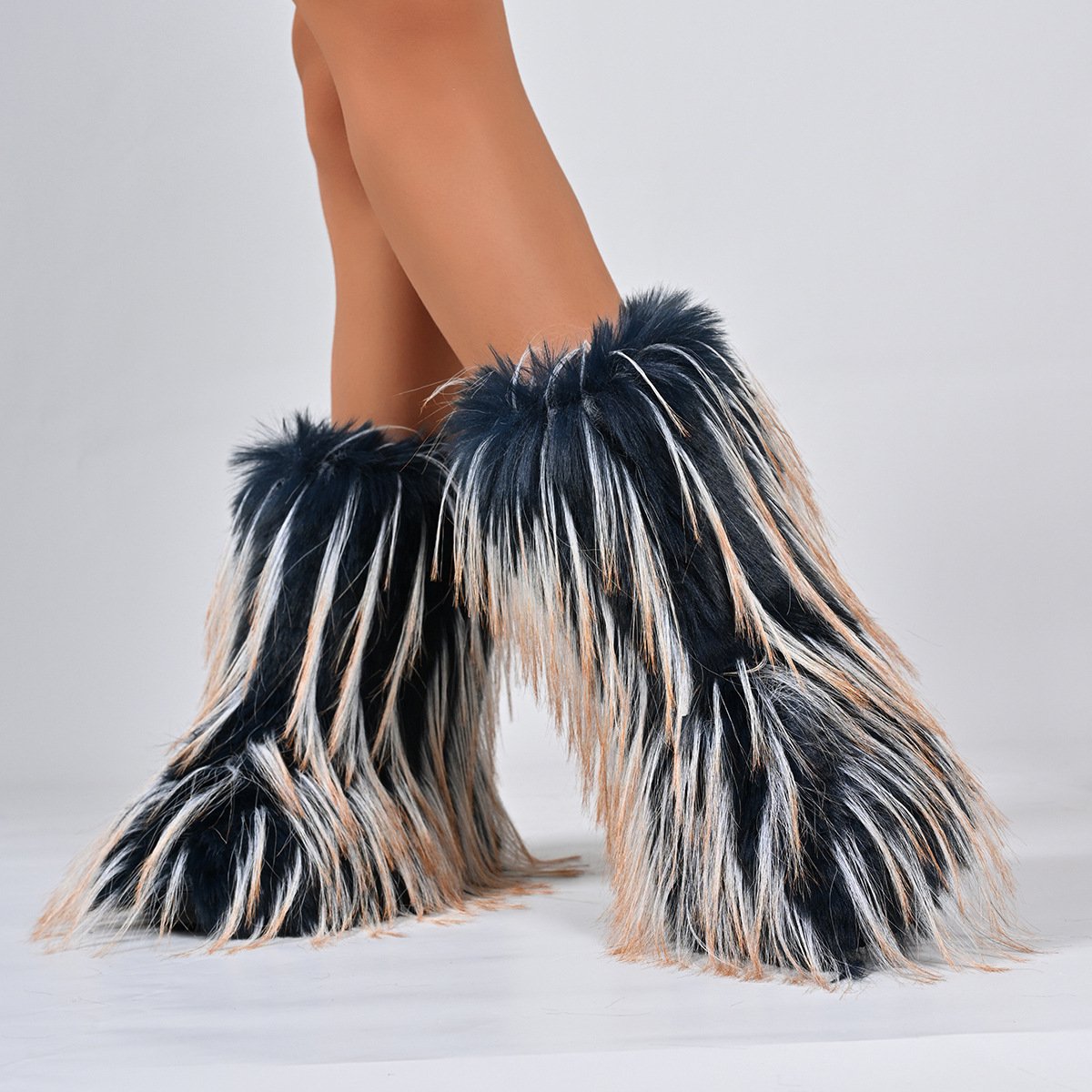  Furry Faux Fur Boots for Women