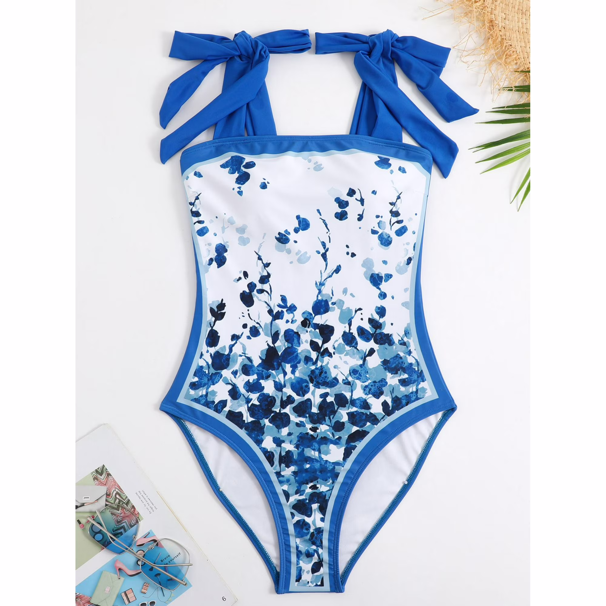Women's One Piece Swimsuit with Cover up Beach Skirt Sarong