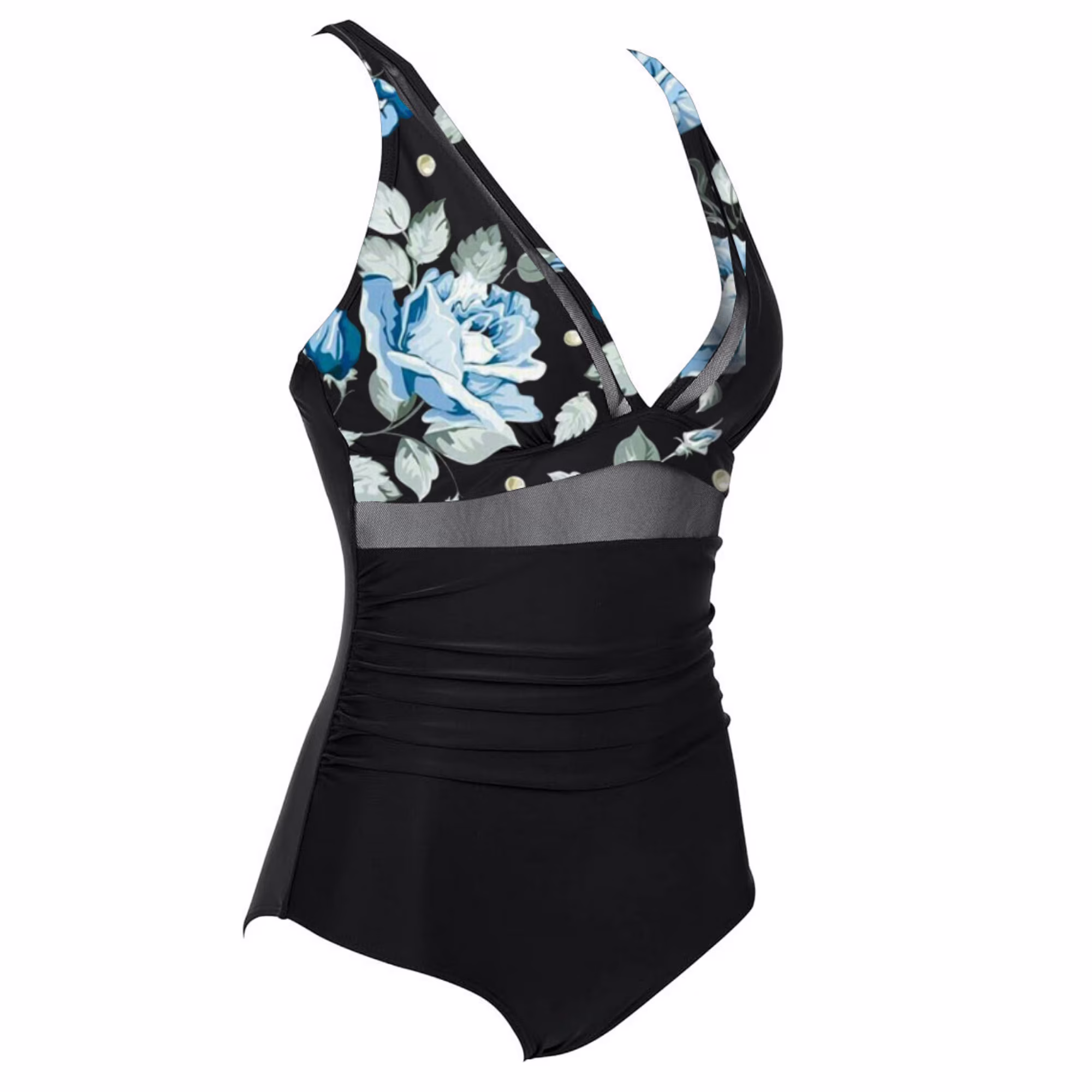 Sexy Mesh Tummy Control One-Pieces Swimwear for Women
