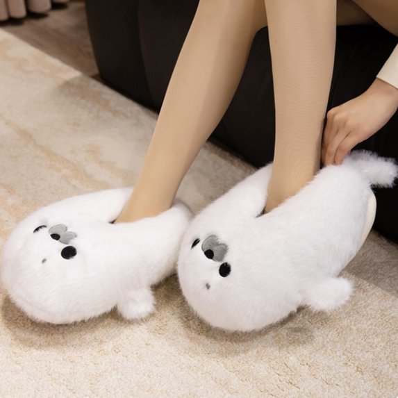 Cute Seal Slippers for Women 3D Cartoon Animal House Slippers