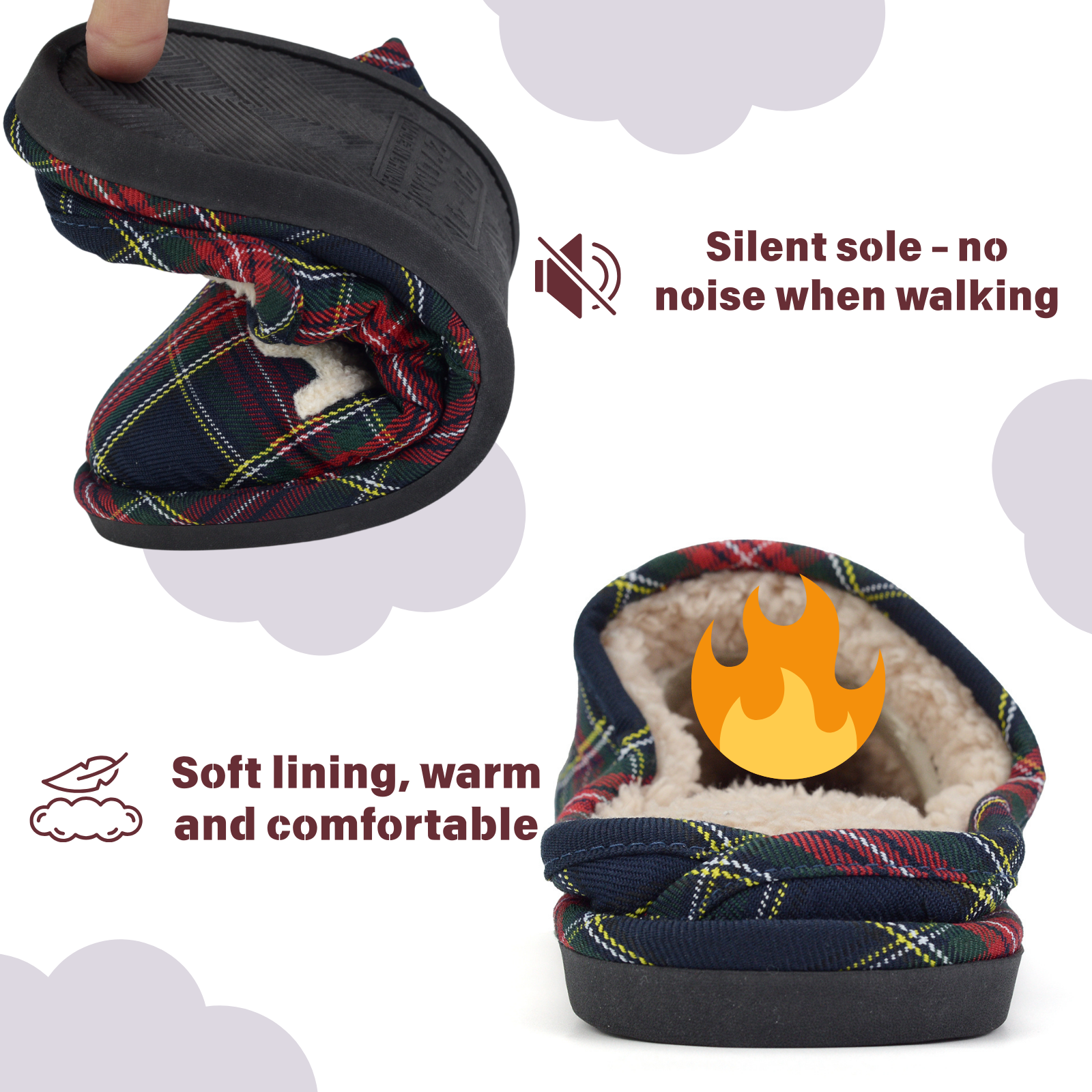  MAMA Bear Slippers for Women Warm Memory Foam