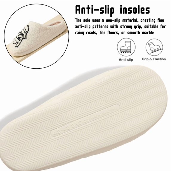 Halloween Slippers for Women and Men White