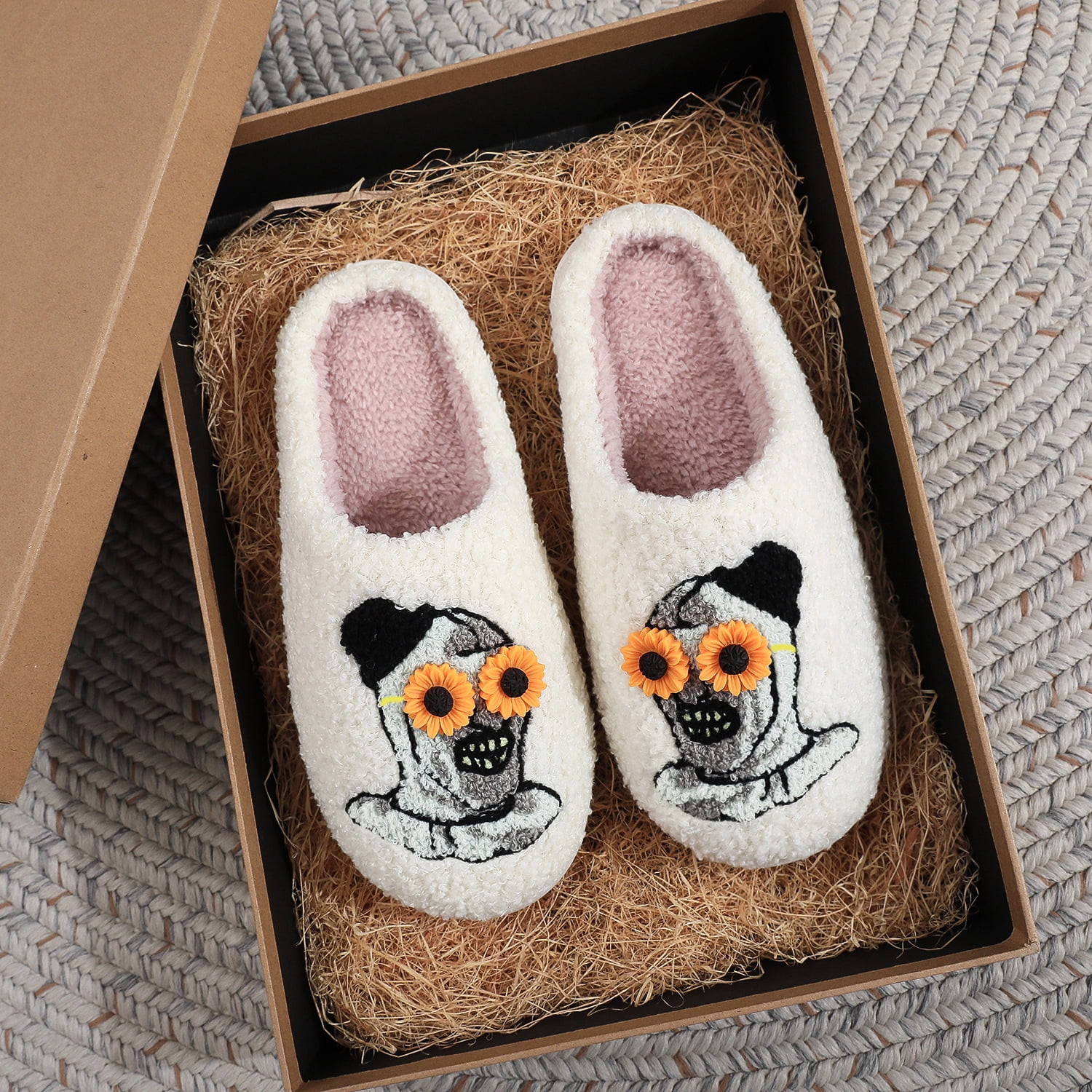 Soft Plush Halloween Slippers for Women and Men