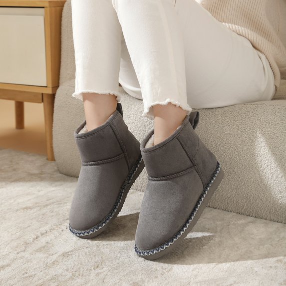 Cozy Womens Ankle Boots Slip On Mini Ankle Snow Boots for Women and Men