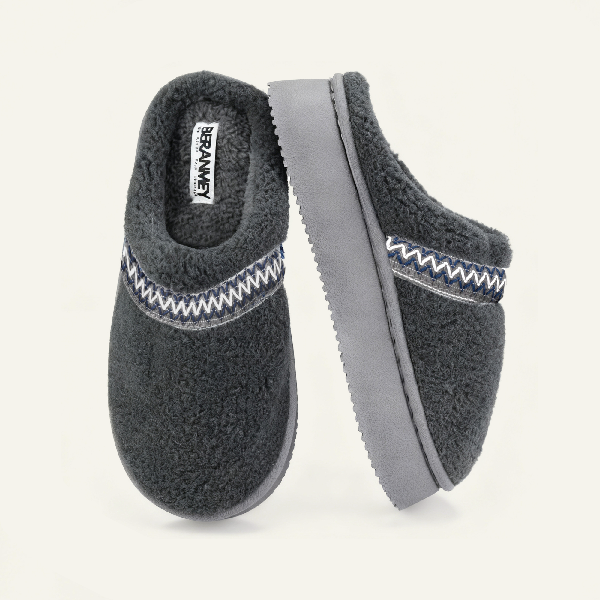 Women's Platform Slippers with Polar Fleece