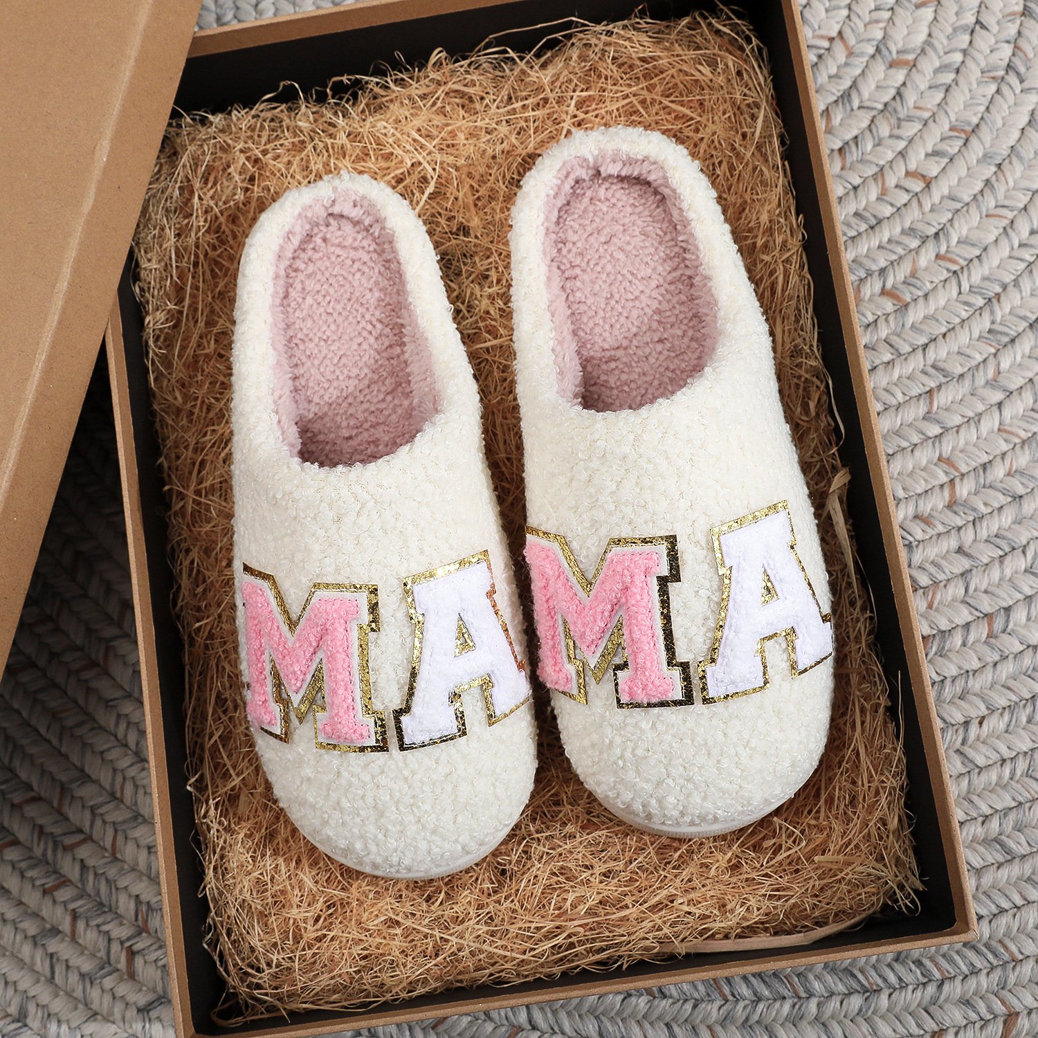  MAMA Bear Slippers for Women Warm Memory Foam
