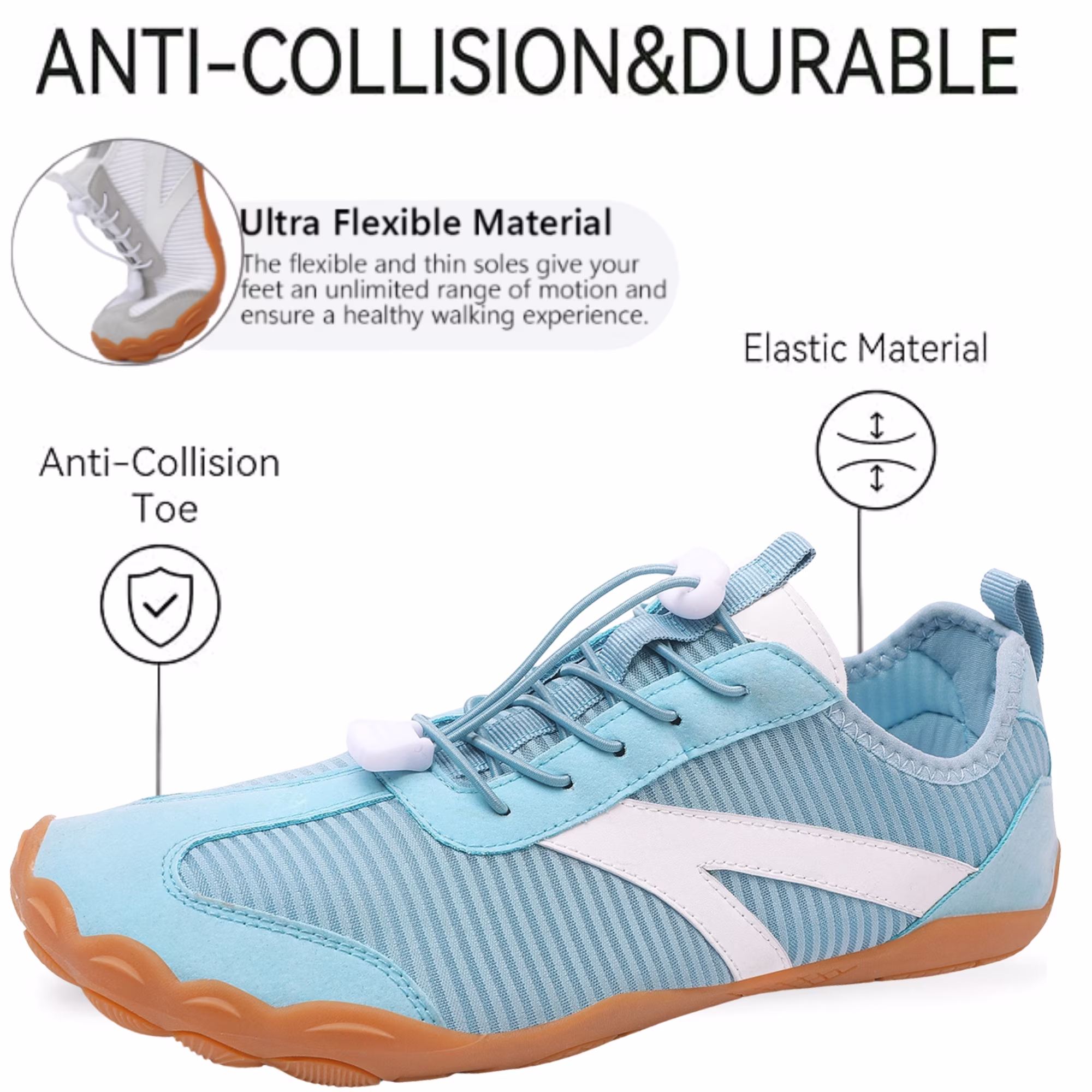 Quick-Dry Breathable Barefoot Water Shoes for Women Mens 