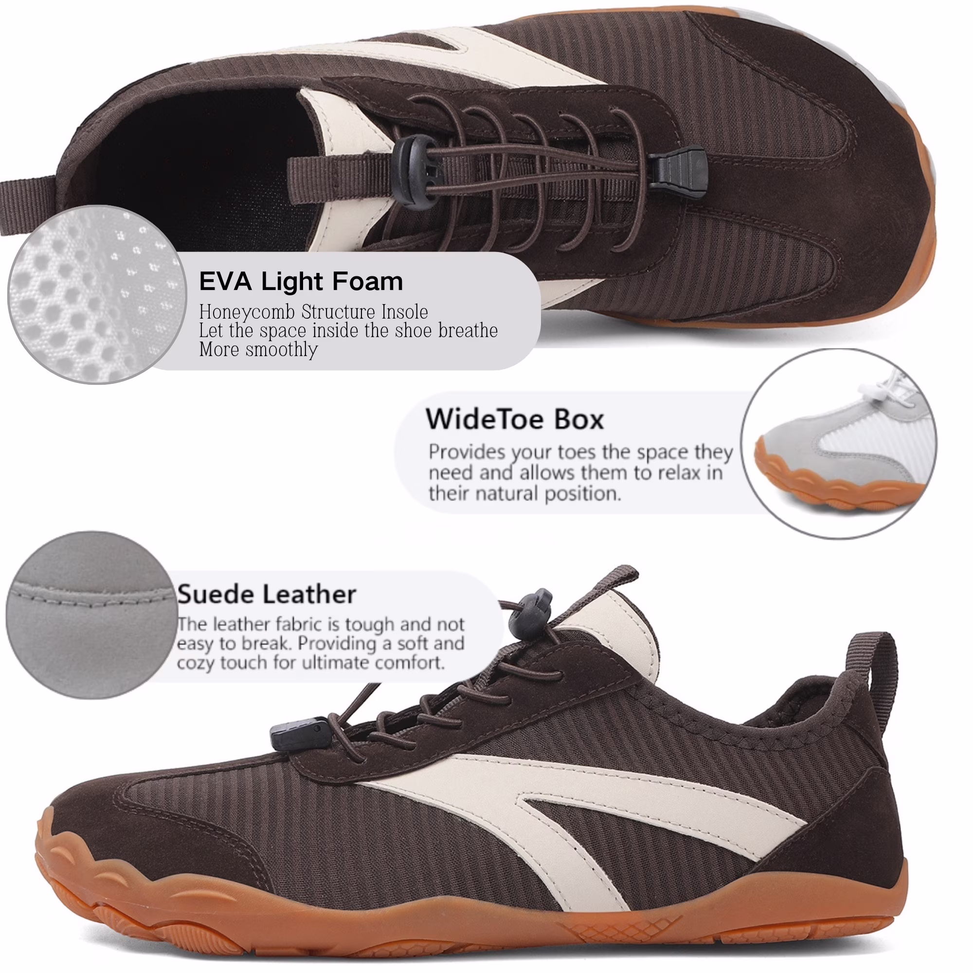 Quick-Dry Breathable Barefoot Water Shoes for Women Mens 