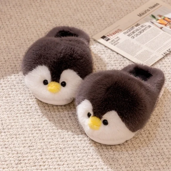 Cute Penguin Slippers Cartoon Animal House Slippers for Women Men