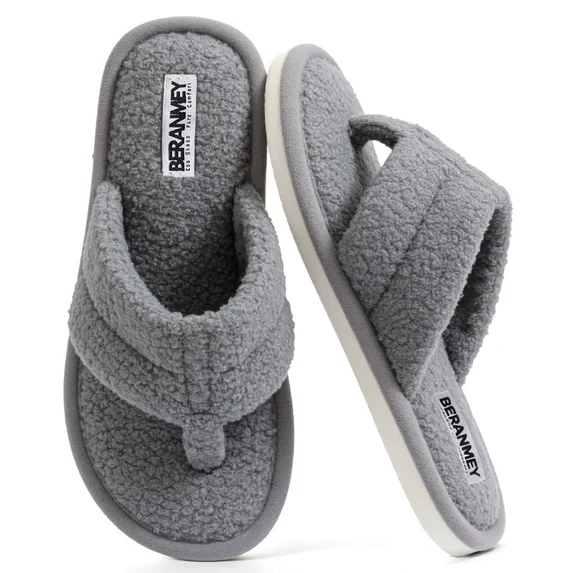 Flip Flop Slippers for Women Men Cozy Throng Open Toe Womens Slippers 