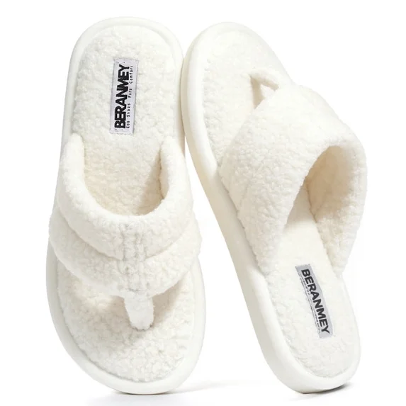 Flip Flop Slippers for Women Men Cozy Throng Open Toe Womens Slippers 