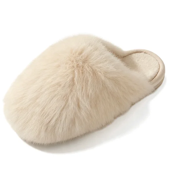 Fuzzy Slippers for Womens Closed Toe Womens Slippers Ultra Fluffy Plush Warm House Slippers for Women