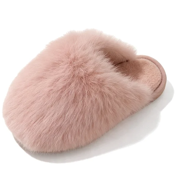 Fuzzy Slippers for Womens Closed Toe Womens Slippers Ultra Fluffy Plush Warm House Slippers for Women