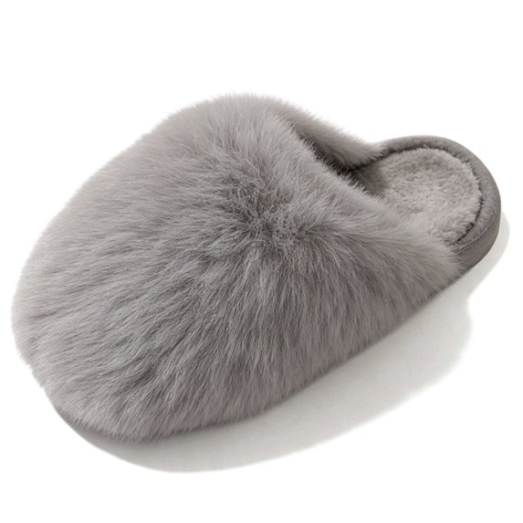 Fuzzy Slippers for Womens Closed Toe Womens Slippers Ultra Fluffy Plush Warm House Slippers for Women