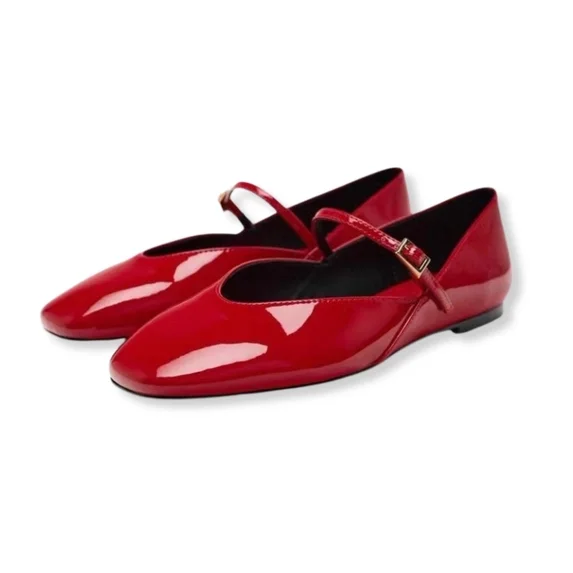  Mary Jane Ballet Slippers for Women Square Toe