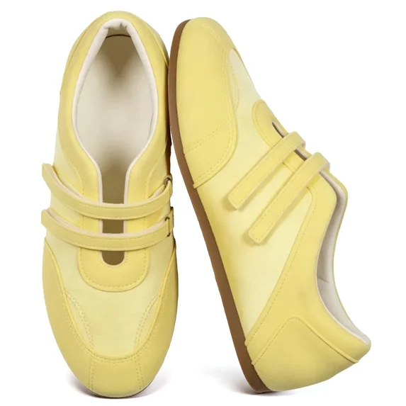 Mary Jane Sneakers for Women with Hook & Loop Strap Comfortable Casual Shoes 
