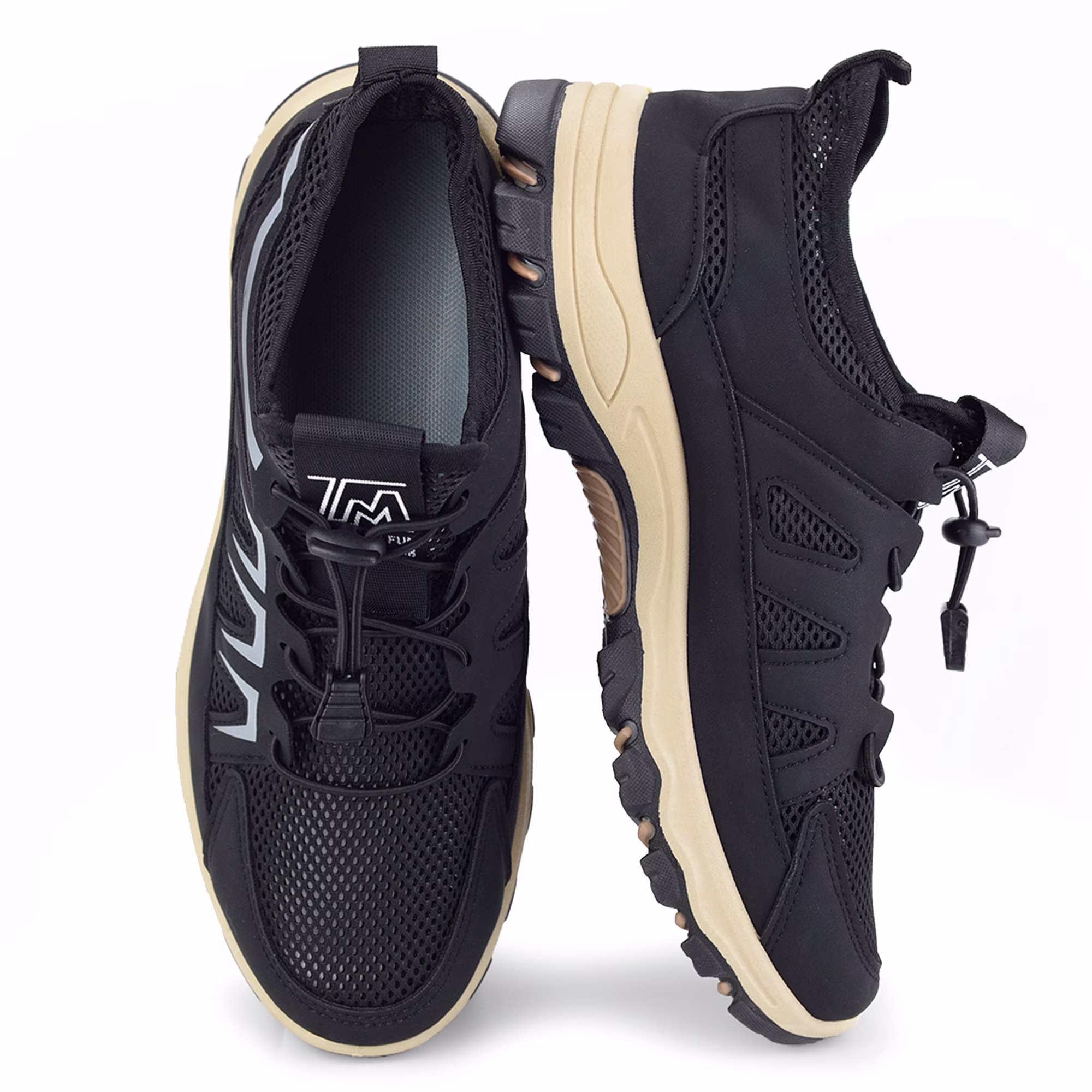 Men's Breathable Wide Hiking Walking Shoes for Travel Commute