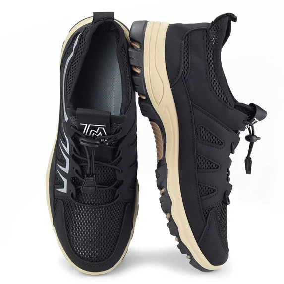 Men's Wide Hiking Walking Shoes Breathable Lightweight Outdoor Trail Sneakers