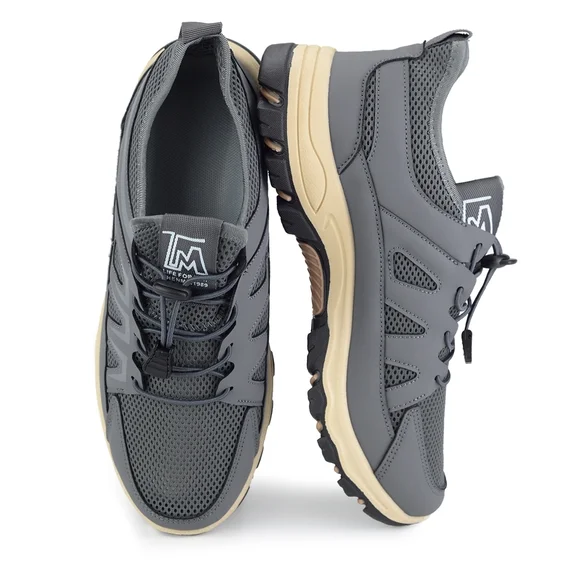 Men's Wide Hiking Walking Shoes Breathable Lightweight Outdoor Trail Sneakers