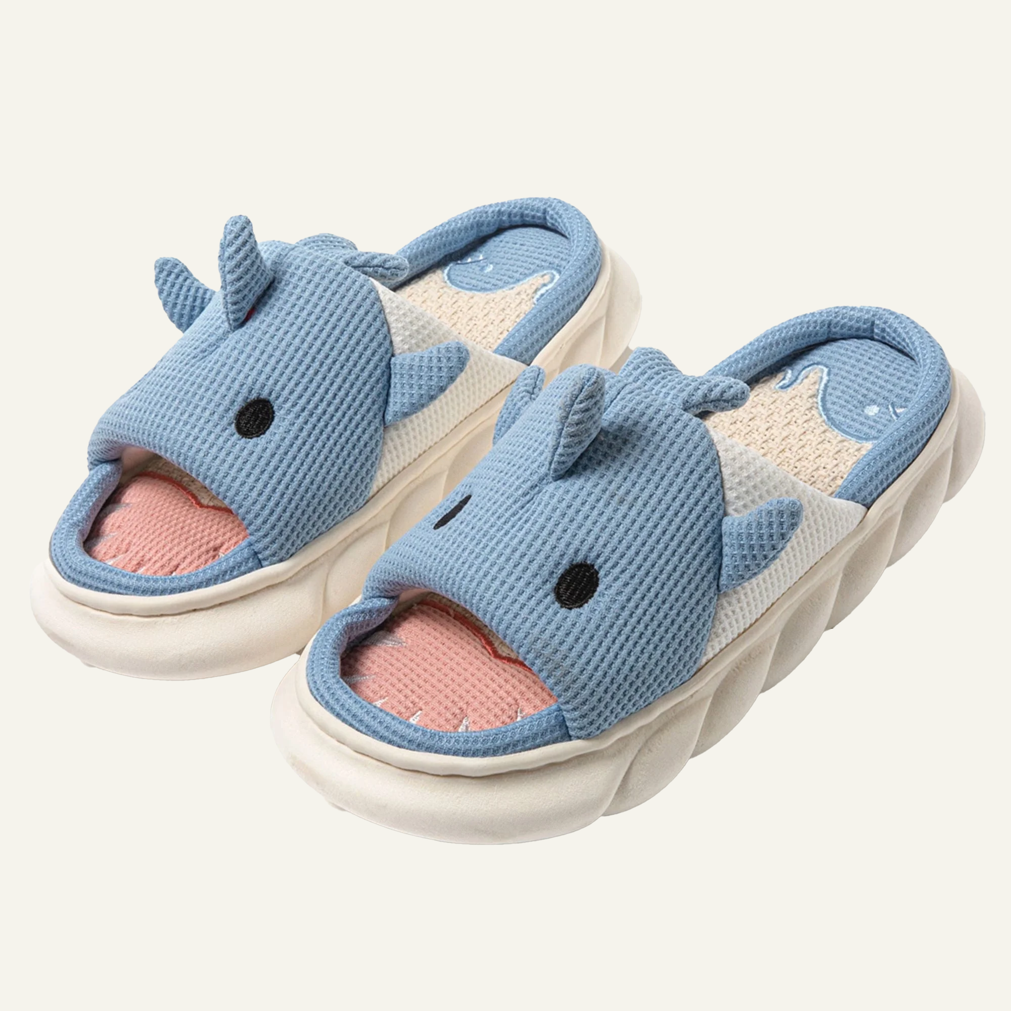 Cartoon Memory Foam Linen House Slippers