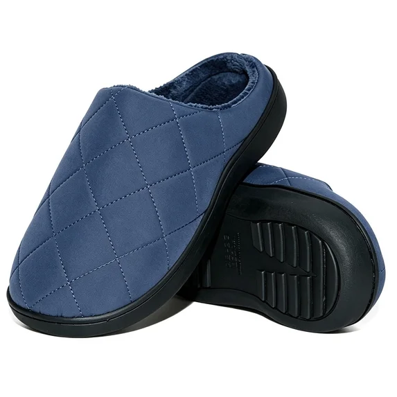 Slip On Waterproof Mens Slippers Closed Toe Slippers for Mens Warm