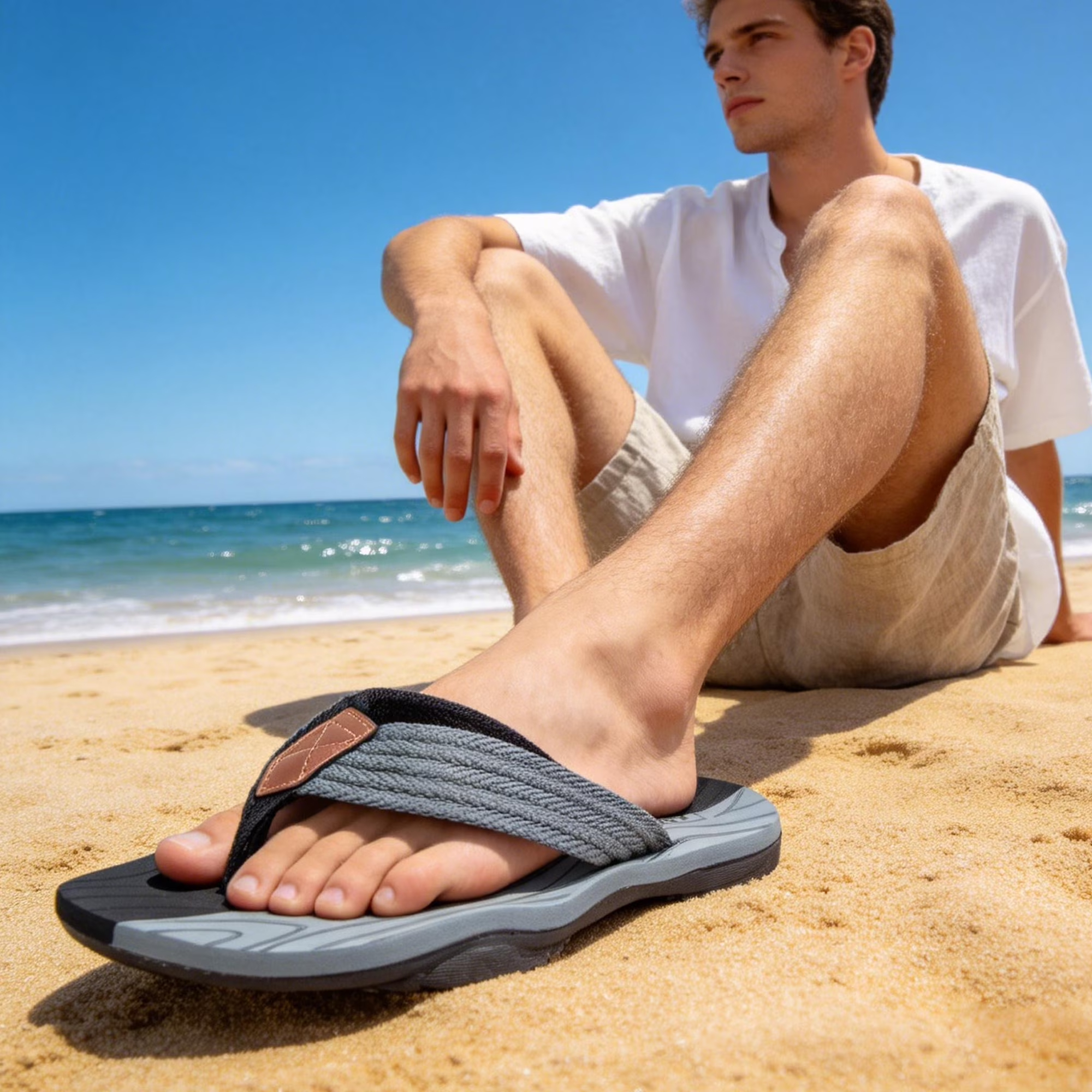 Men's Flip Flops with Arch Support