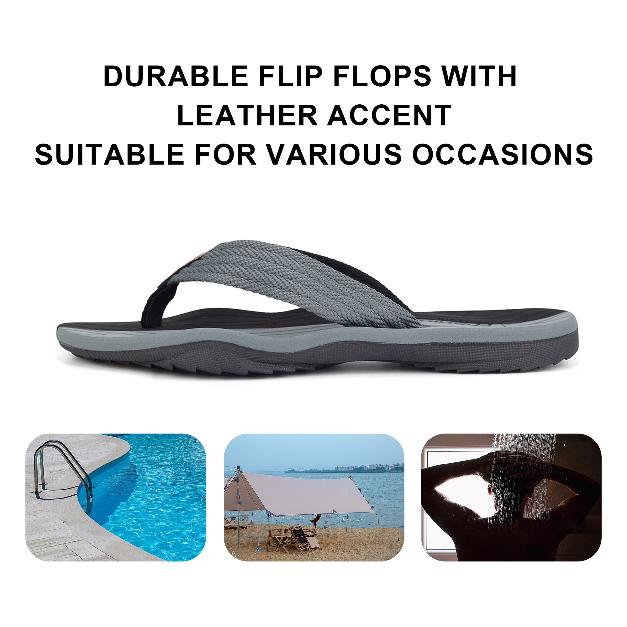 Men's Flip Flops with Arch Support