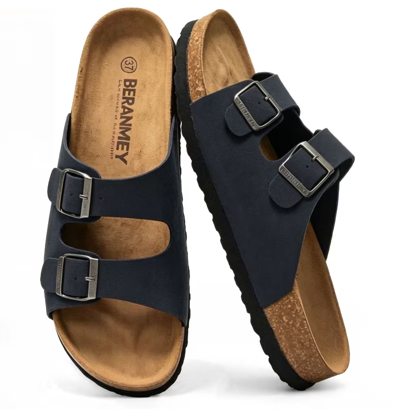 Cork Footbed Sandal Flat Slide 