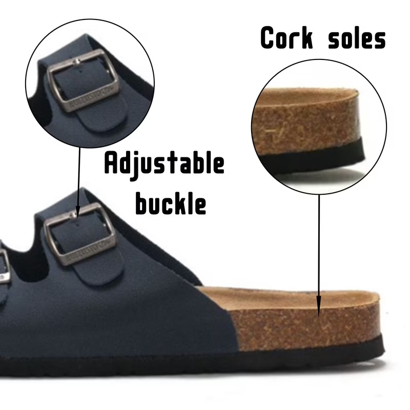 Cork Footbed Sandal Flat Slide 