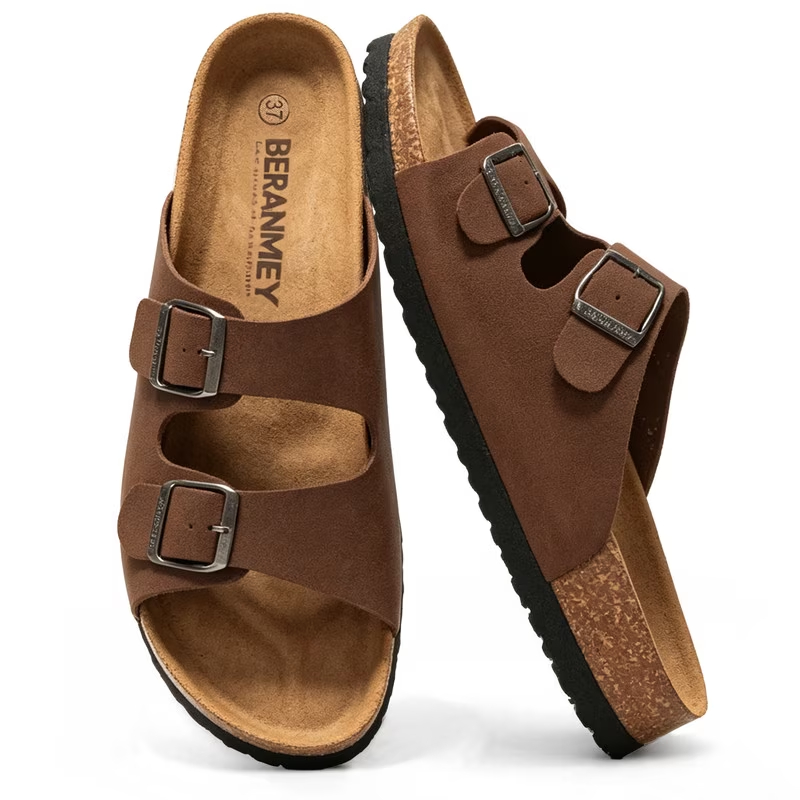 Cork Footbed Sandal Flat Slide 
