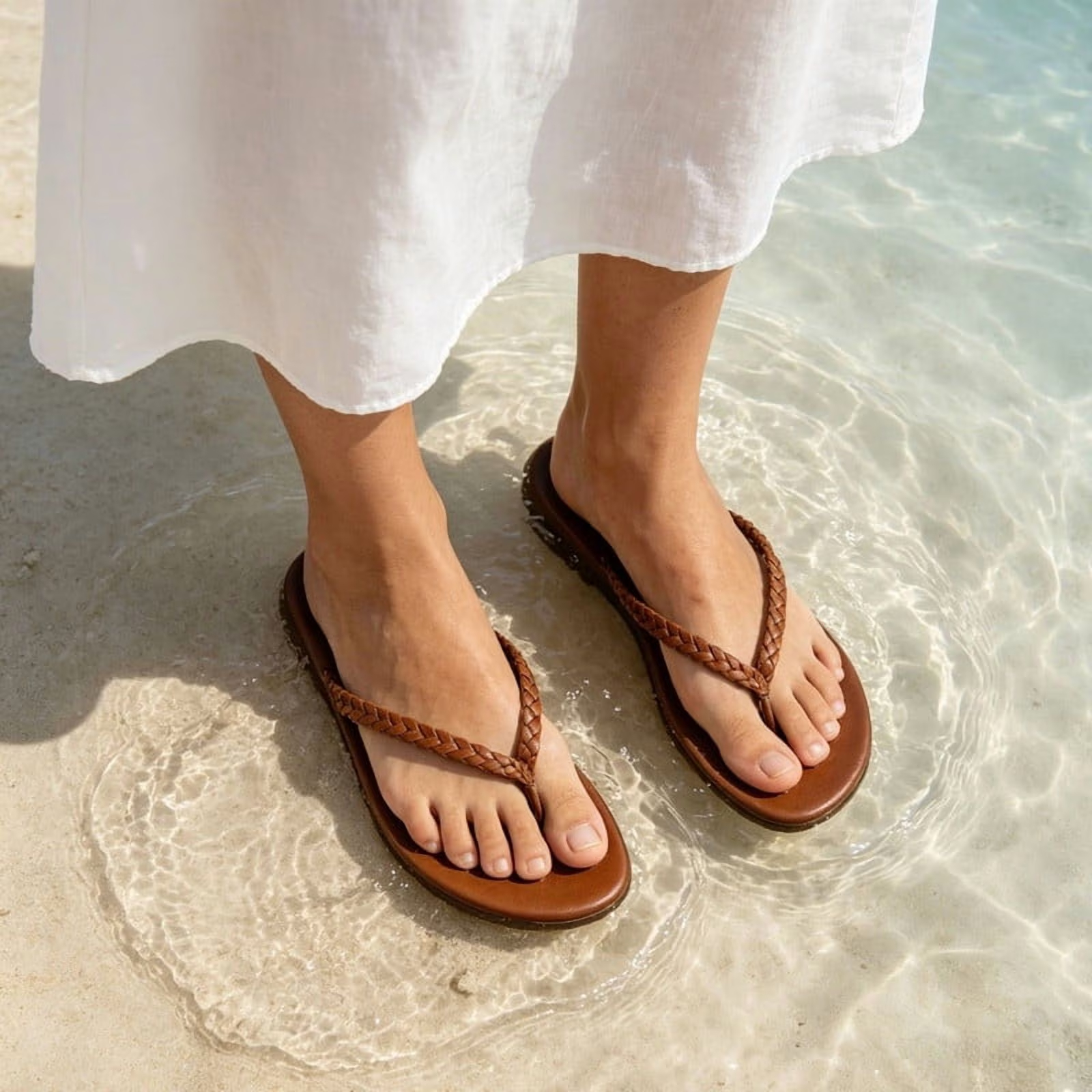 Woven Flip Flops for Women