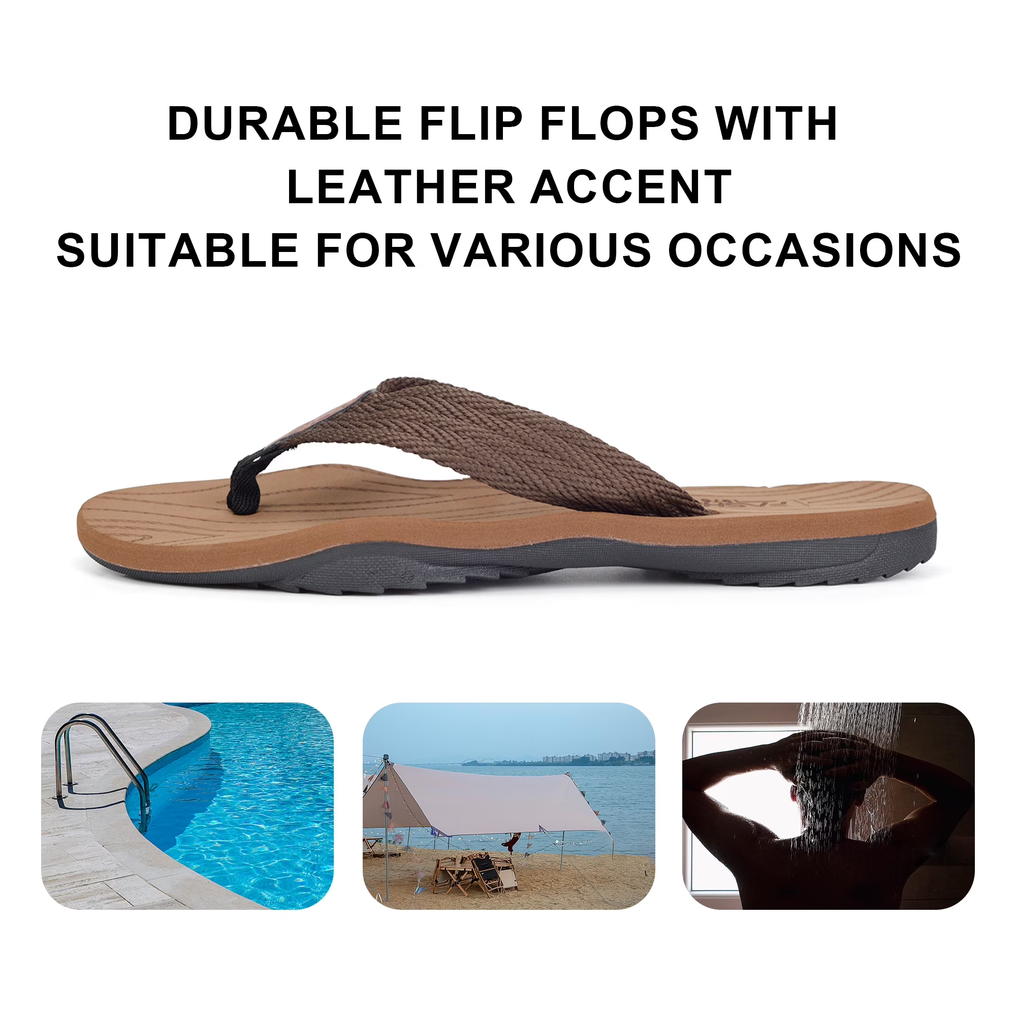 Men's Flip Flops with Arch Support