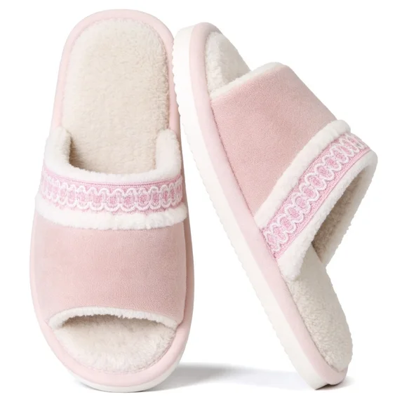 Open Toe Slippers for Womens Mens Cozy Women's Slippers 